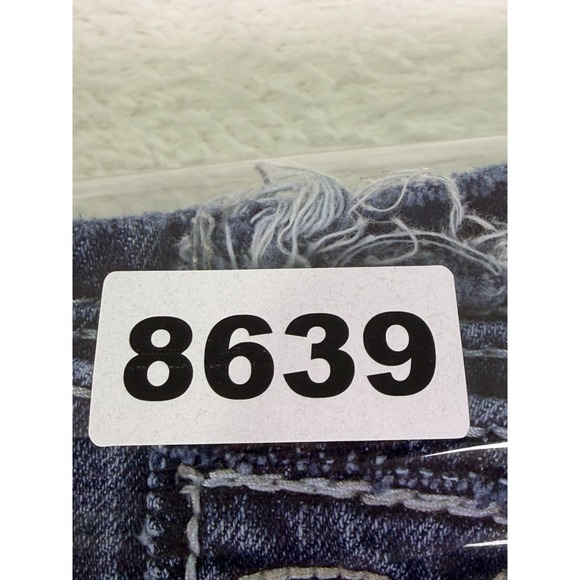 Silver Jeans Womens 28 Blue Dark Wash Low Rise Lola Flare Distressed Stretch - Picture 11 of 11